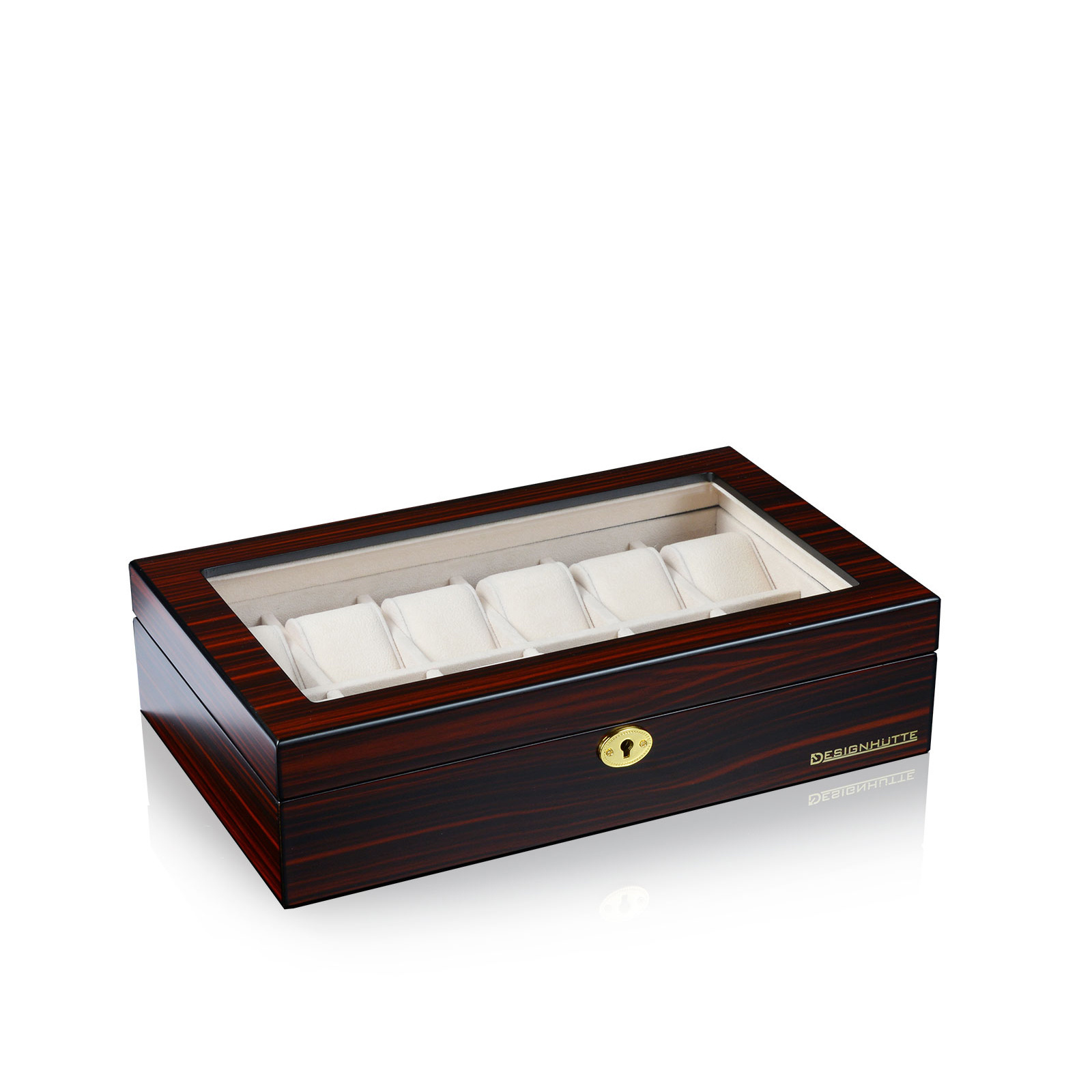 Designhütte Uhrenbox Auckland 12 -Braun, Schwarz