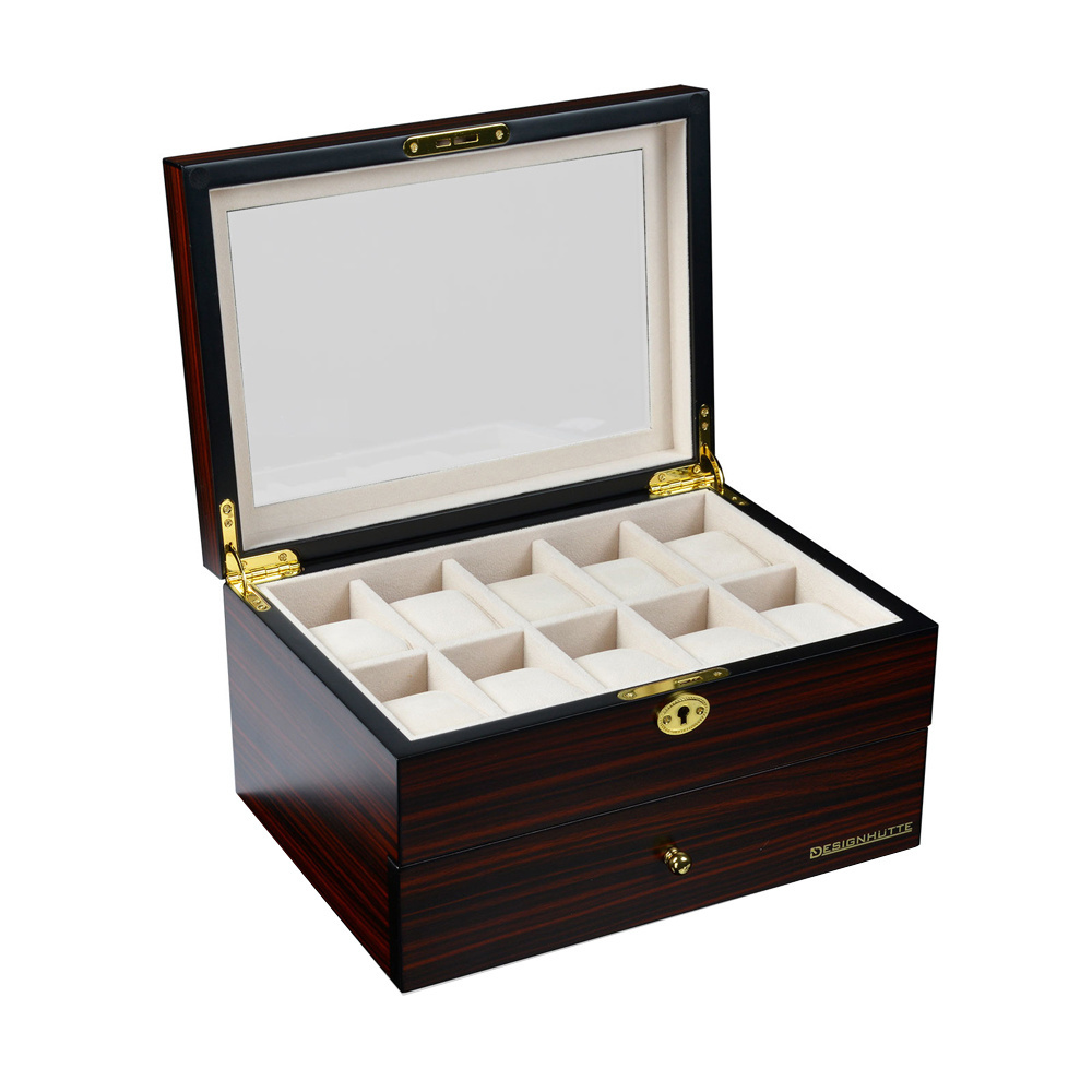 Designhütte Uhrenbox Auckland 20 - Braun, Schwarz