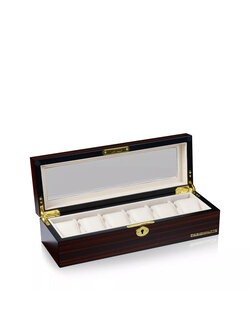 Designhütte Uhrenbox Auckland 6 - Braun, Schwarz