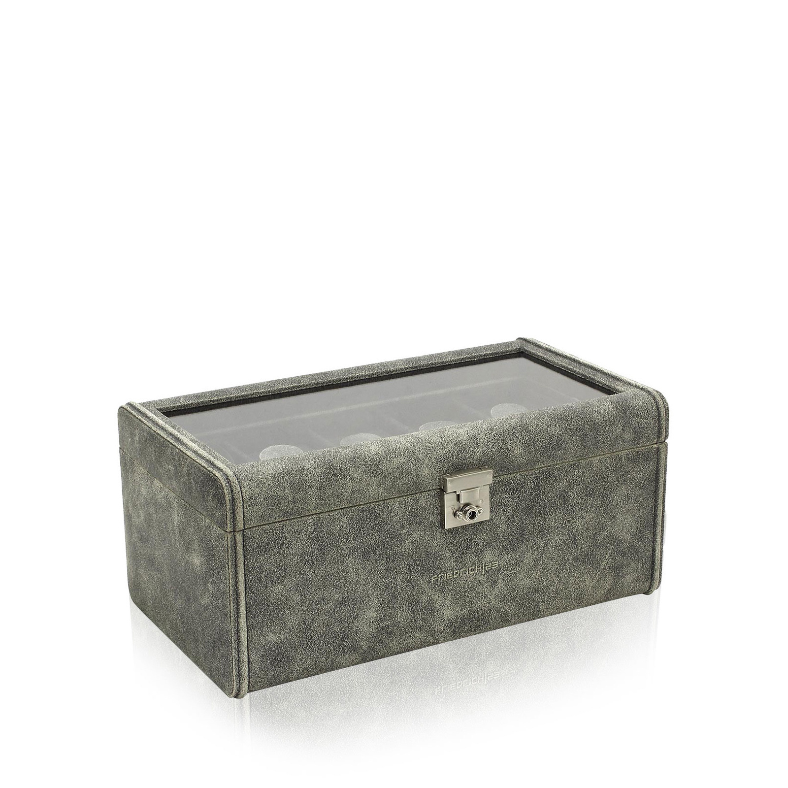 FRIEDRICH  Uhrenkasten mit Sichtfenster Cubano 20 - Grau