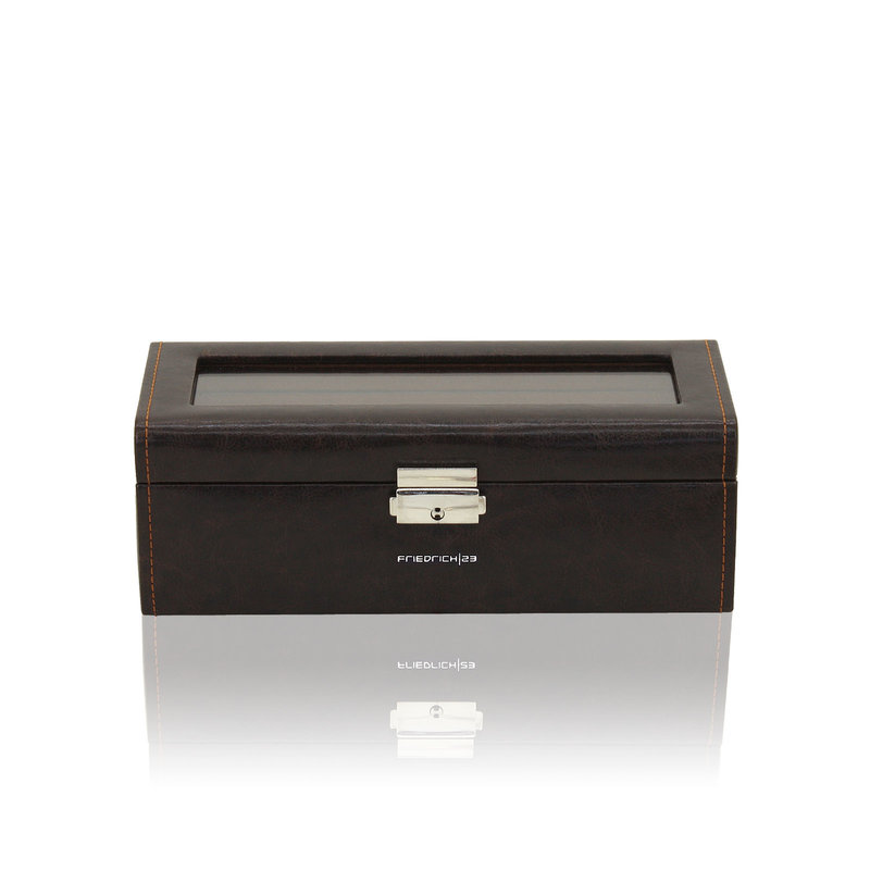 FRIEDRICH Uhrenbox mit Sichtfenster Bond 4 - Braun