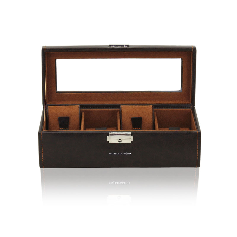 FRIEDRICH Uhrenbox mit Sichtfenster Bond 4 - Braun