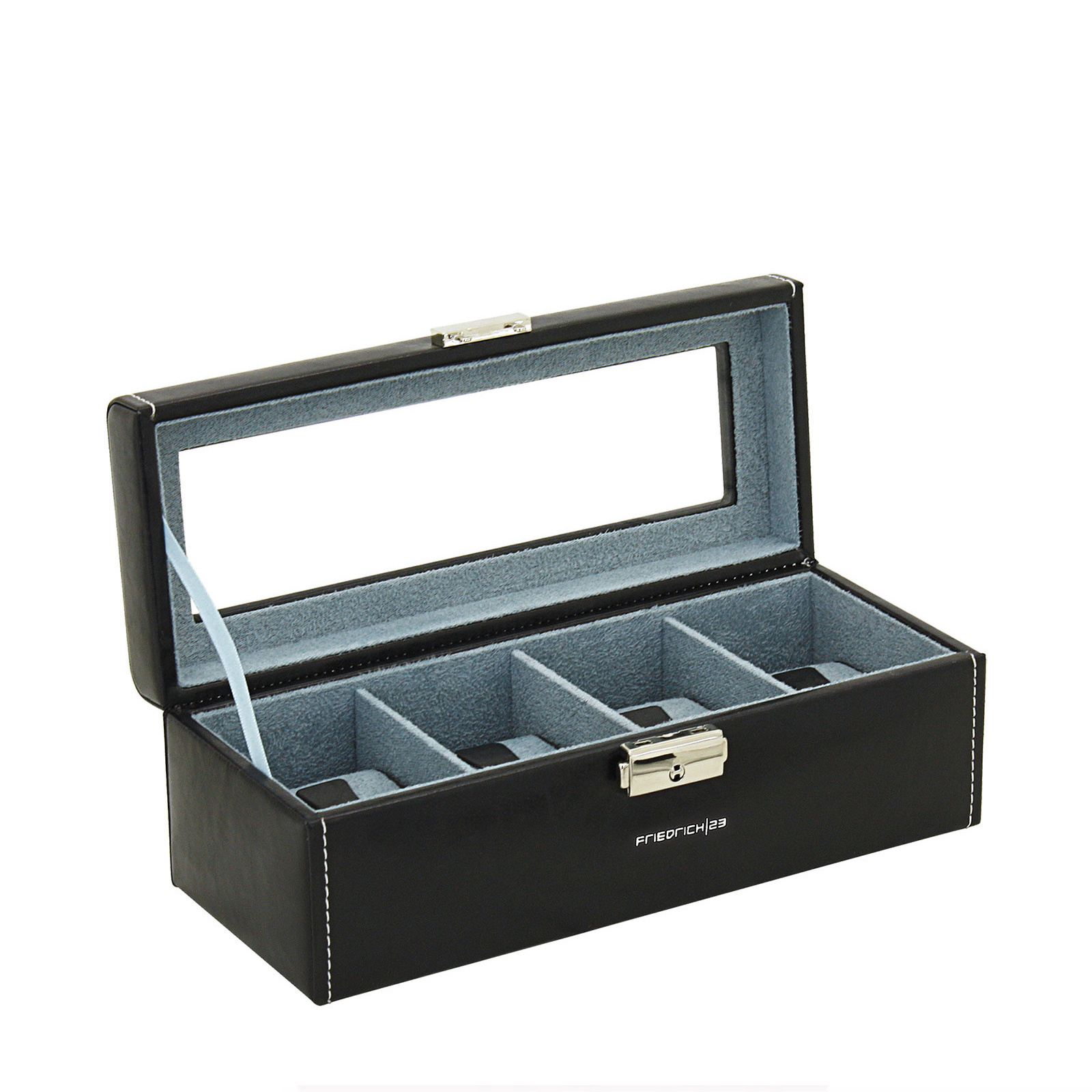 FRIEDRICH Uhrenbox mit Sichtfenster Bond 4 - Schwarz