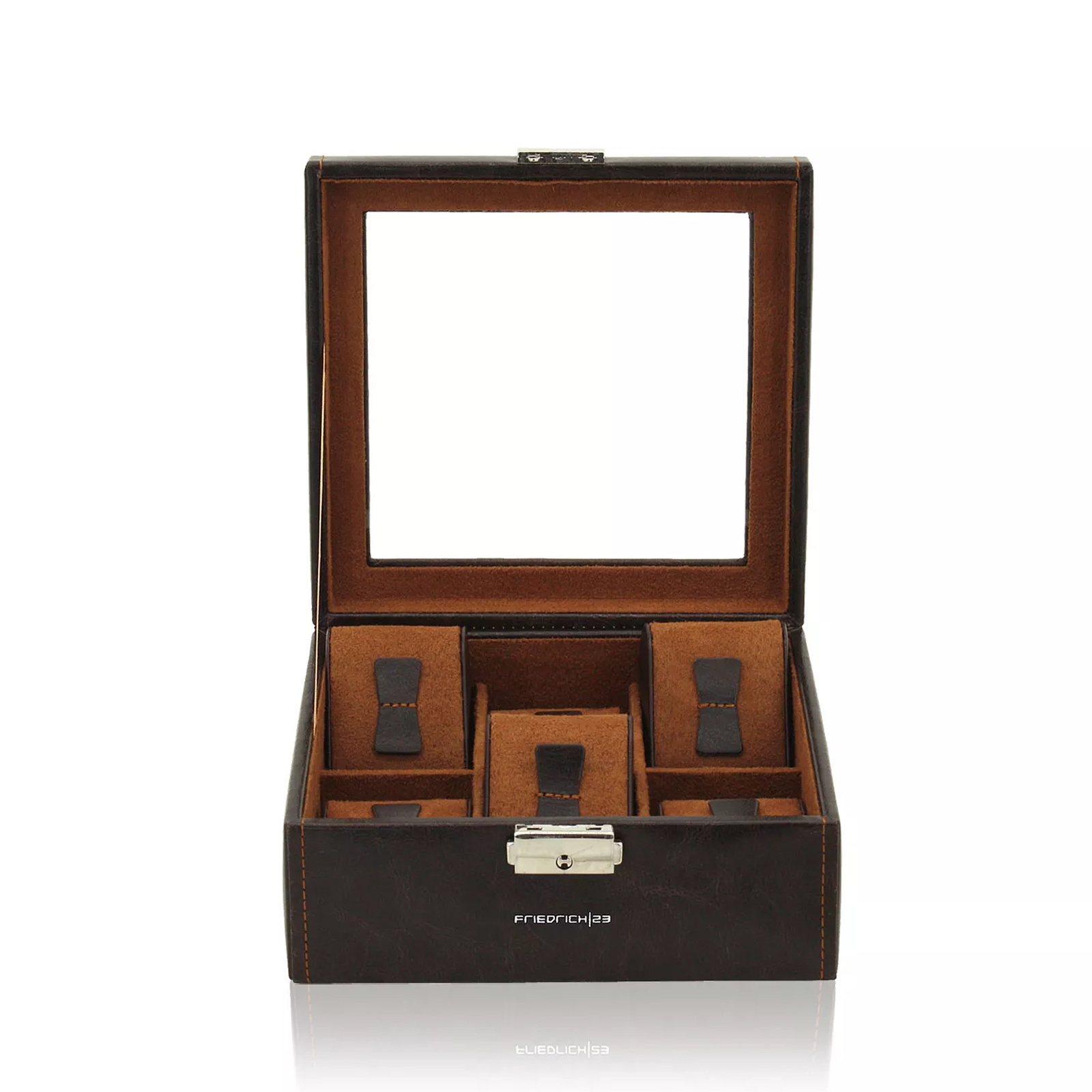 FRIEDRICH Uhrenbox mit Sichtfenster Bond 6 - Braun