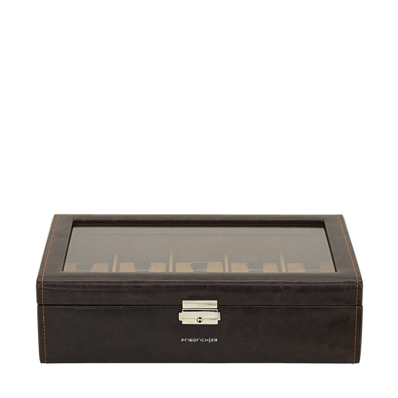 FRIEDRICH Uhrenbox mit Sichtfenster Bond 10 - Braun