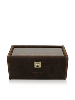 FRIEDRICH Uhrenbox Cubano XXL - Braun 20 Uhren