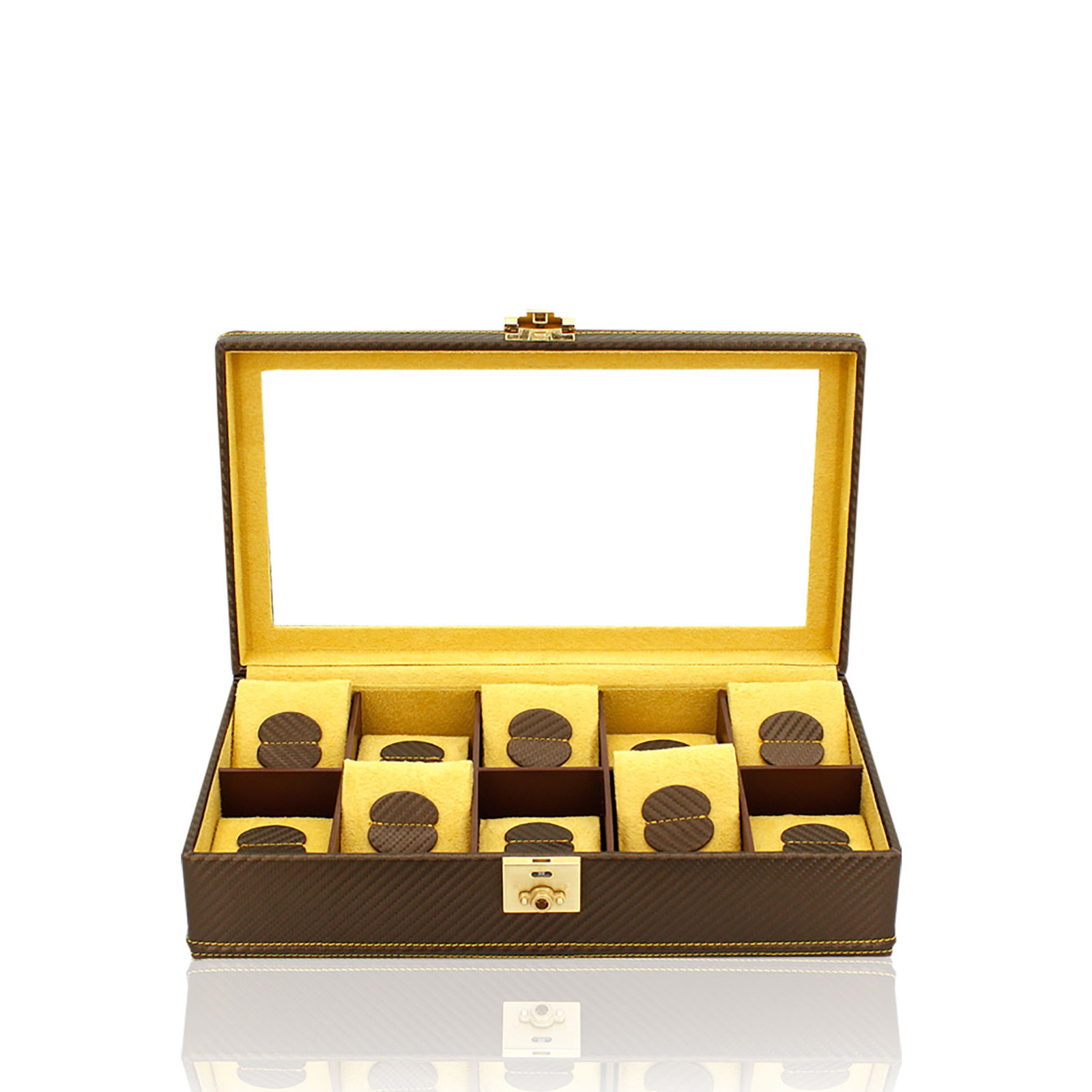 FRIEDRICH Uhrenbox Carbon 10 - Gelb