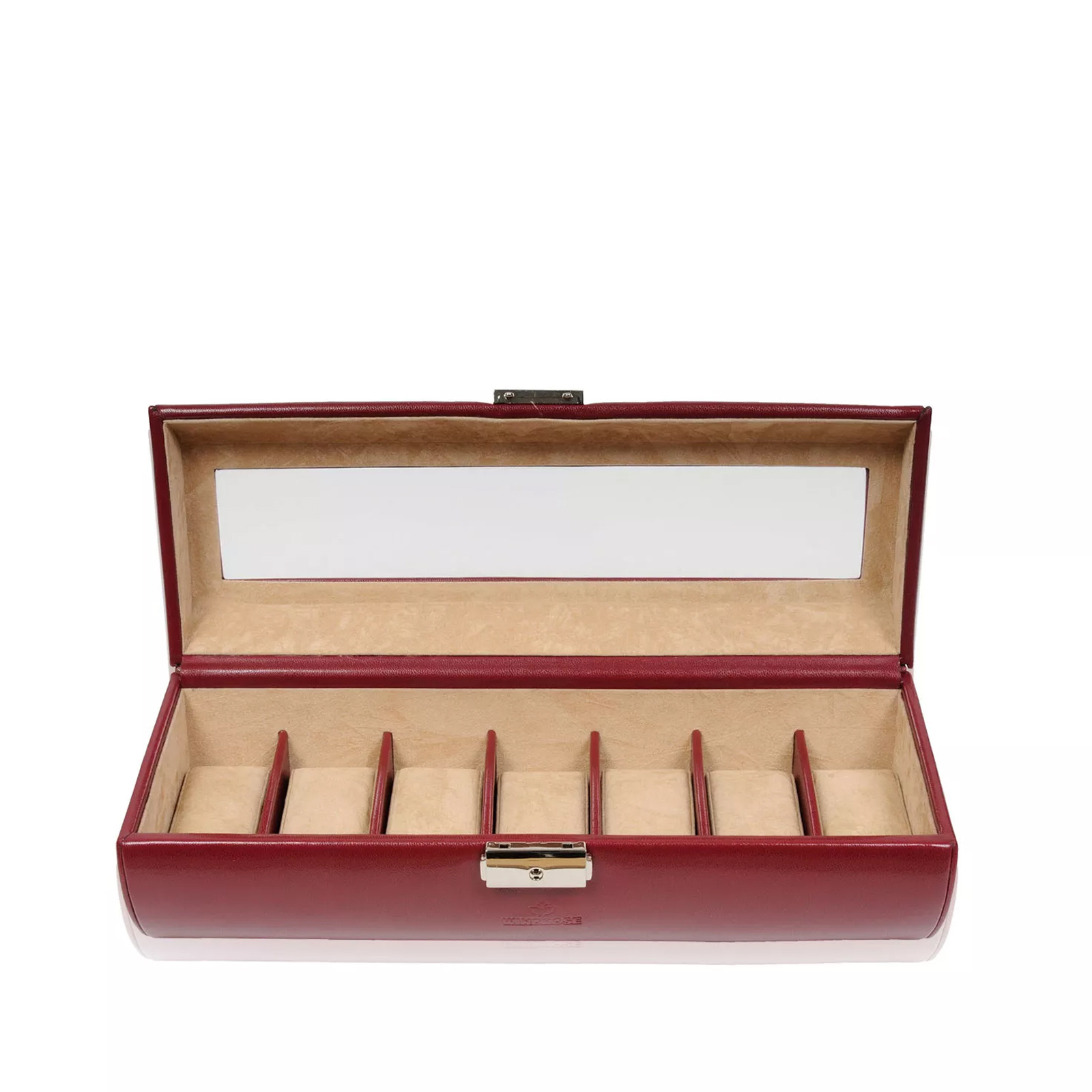 WINDROSE Uhrenbox Merino 7 - Rot