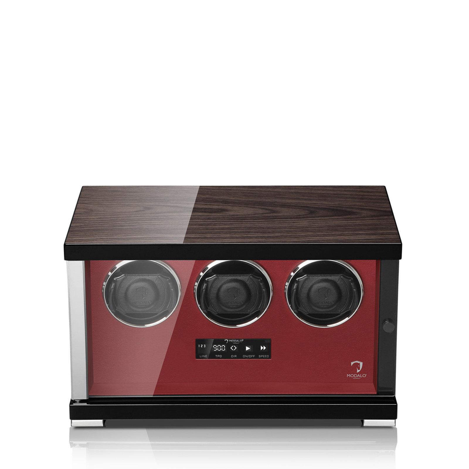 Modalo Uhrenbeweger Showtime 3 - Schwarz Makassar Rot