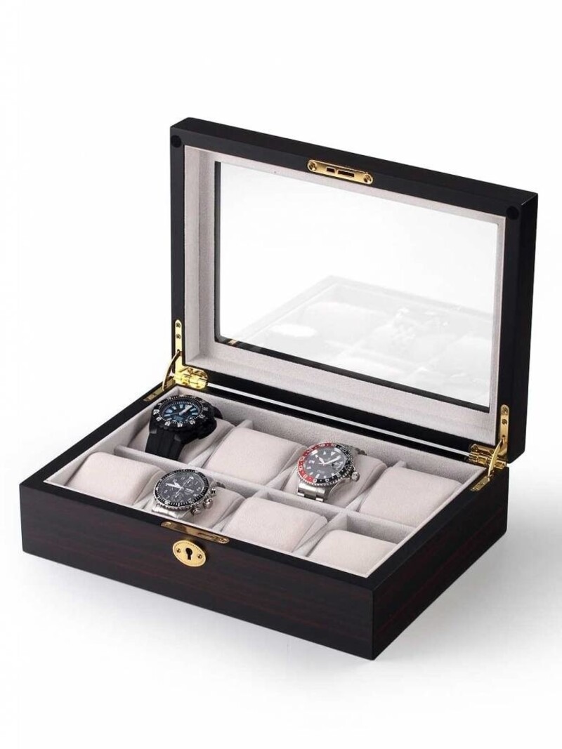 LuxTech Uhrenbox LT-2105-8E für 8 Uhren ebony