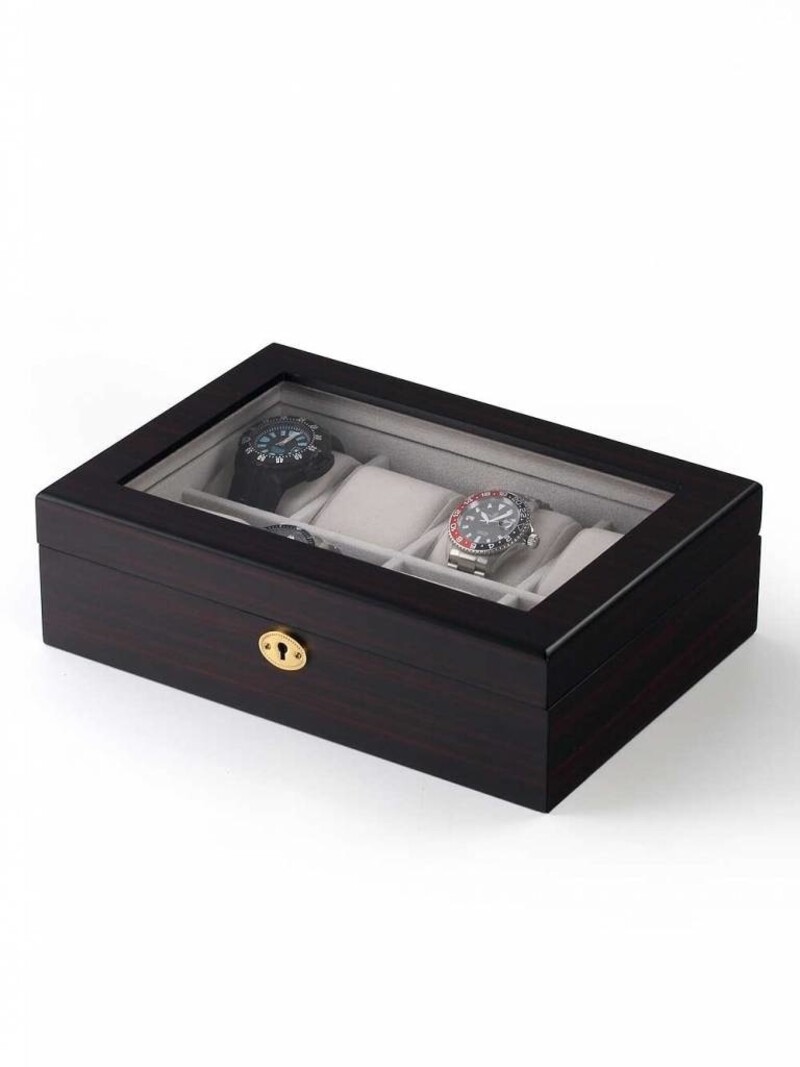 LuxTech Uhrenbox LT-2105-8E für 8 Uhren ebony