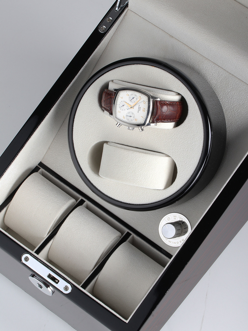 LuxTech Uhrenbeweger  LT-1011-2EB Braun  für 2 Uhren