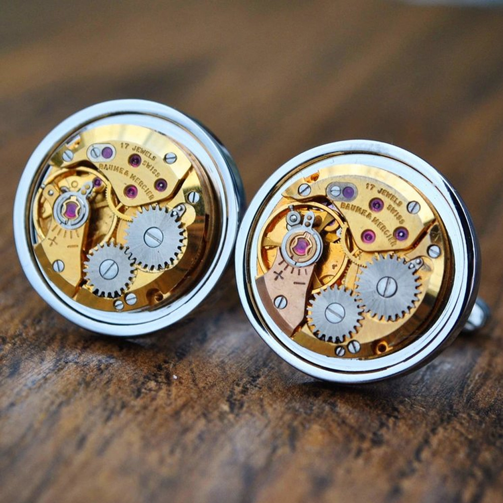 Baume & Mercier Manschettenknöpfe – Gold – 17 Juwelen