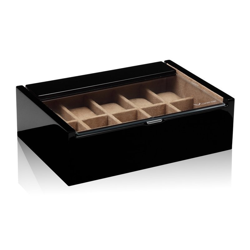 Modalo Lucia Uhrenbox für 10 Uhren Schwarz-Beige