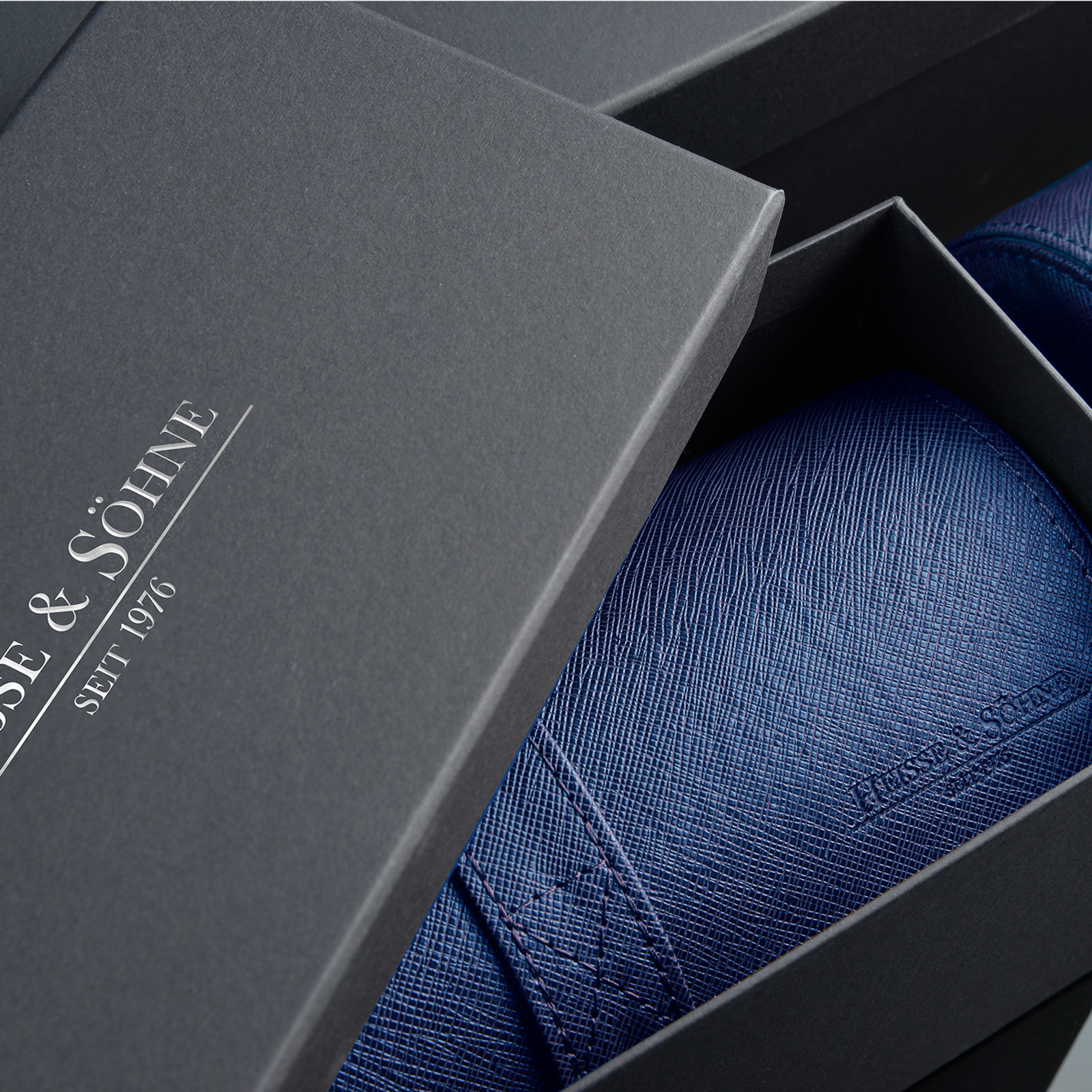 Heisse & Söhne  Uhrenrolle / Uhrenetui Rondo 5 -Blau