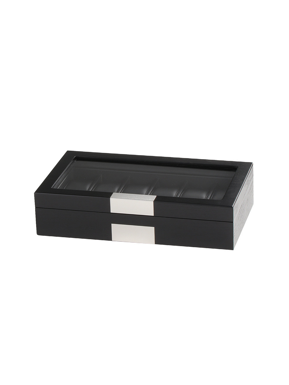 LuxTech Uhrenbox LT-2350-12BL für 12 Uhren Black