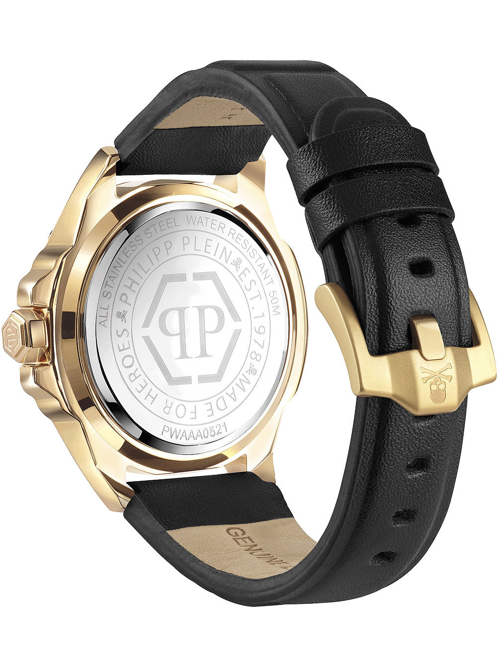 Philipp Plein The $kull Titan Gold 44mm Herrenuhr PWAAA0521
