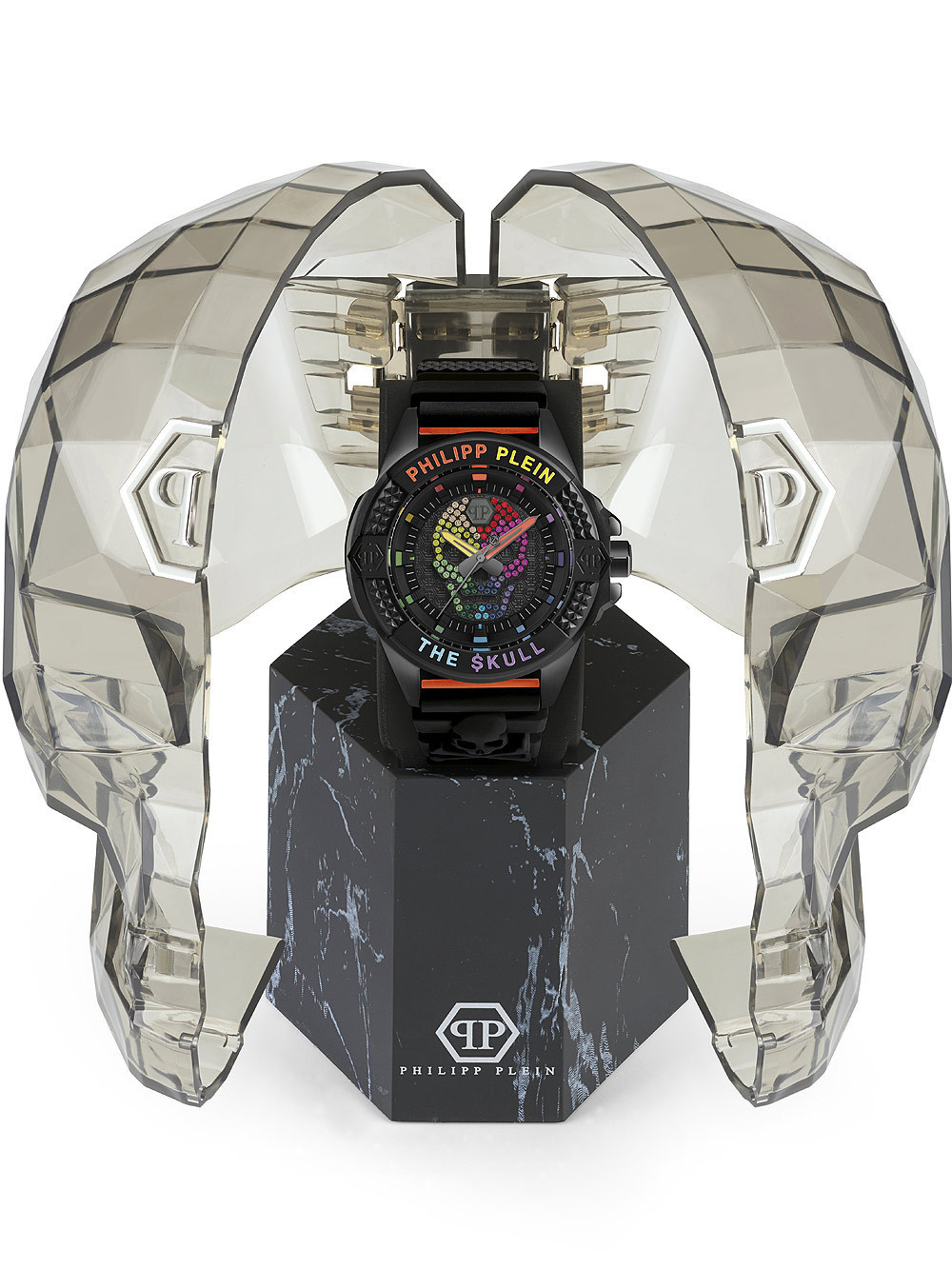 Philipp Plein The Skull Titan Rainbow Herrenuhr 44mm PWAAA0621
