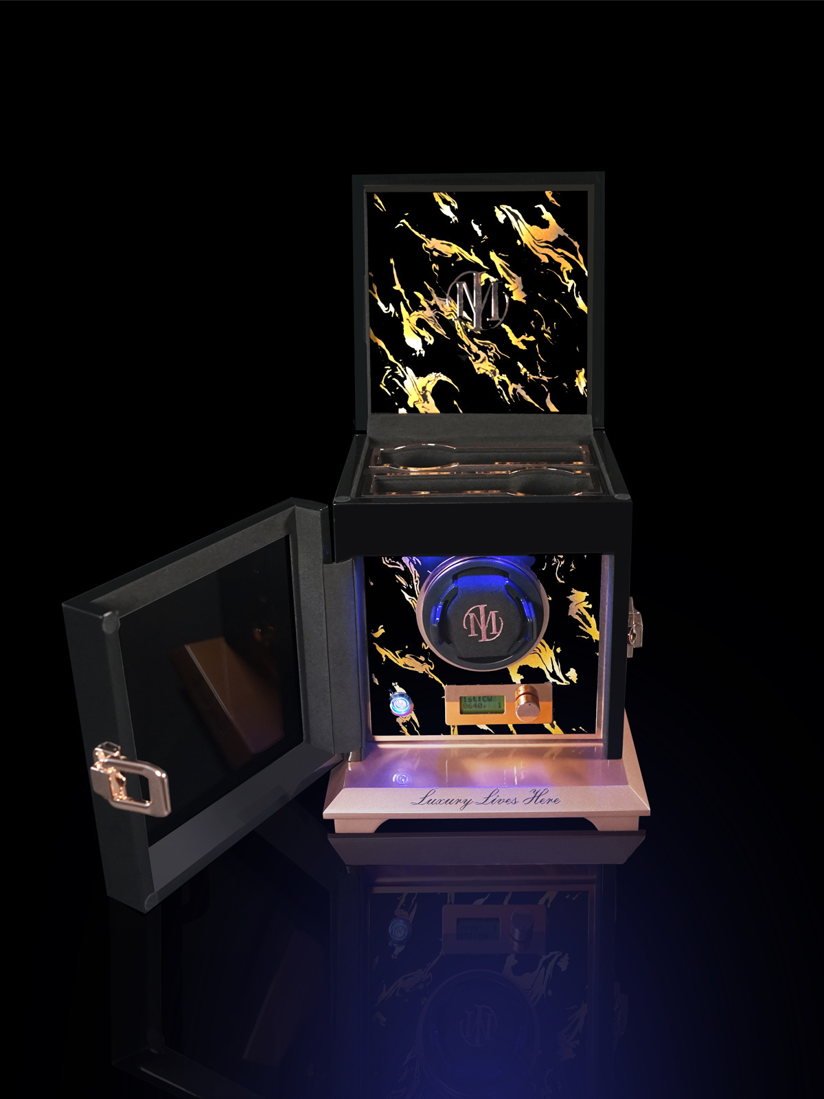 Modern Innovations Single Legacy Collection Piano Black-Finish und Roségold-Beschichtung