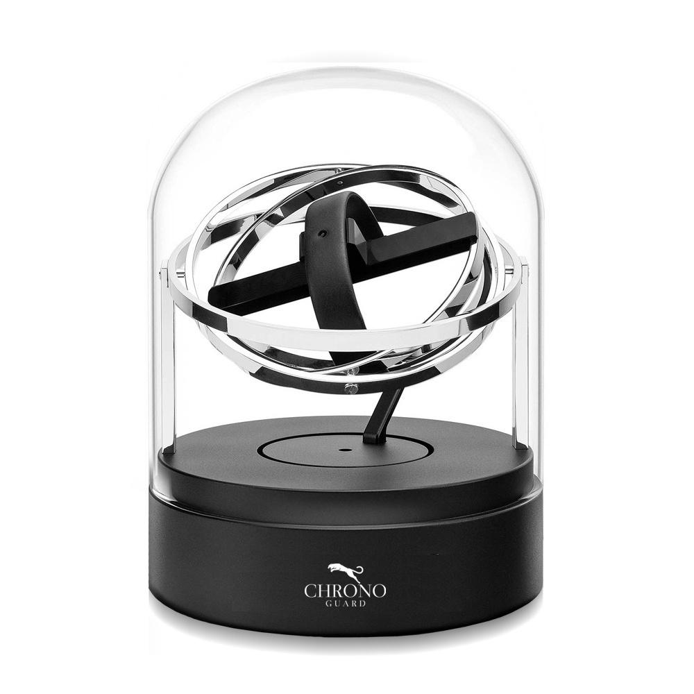 CHRONOGUARD Uhrenbeweger Astro Gyroscope silber für 1 Automatikuhr