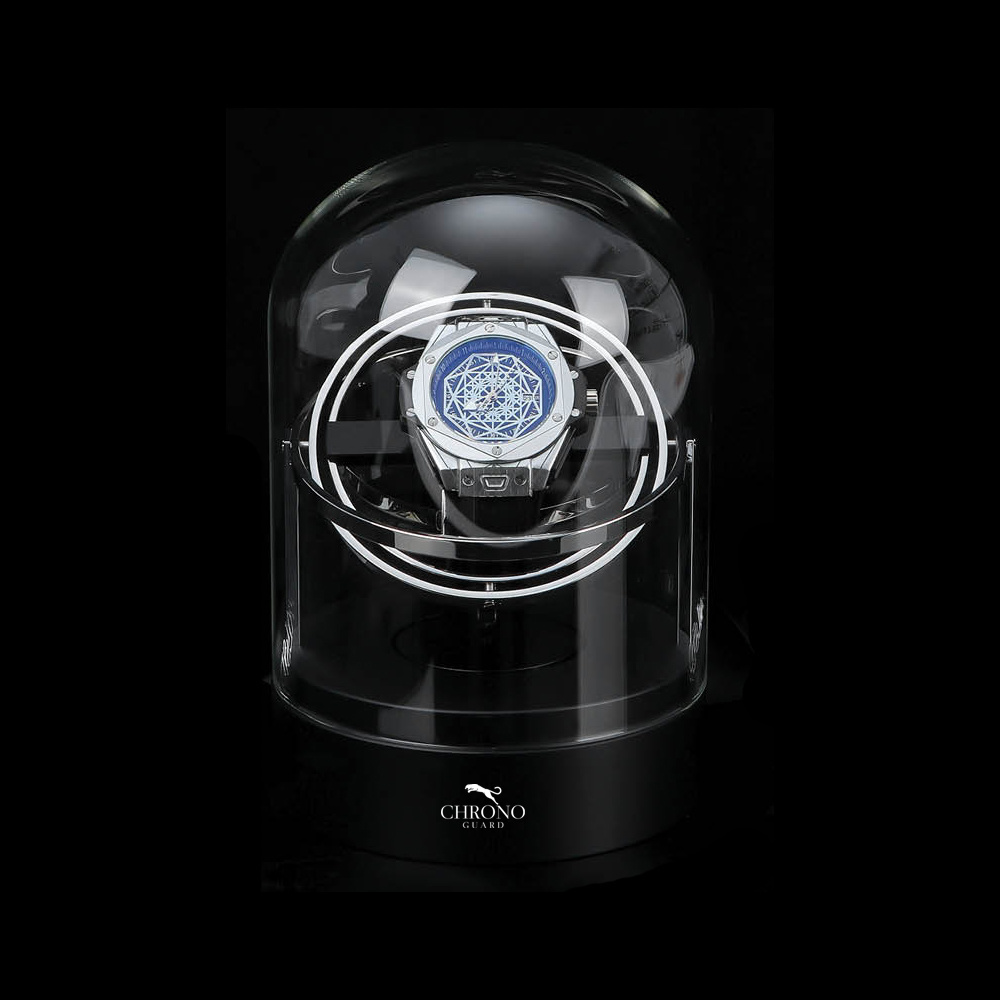 CHRONOGUARD Uhrenbeweger Astro Gyroscope silber für 1 Automatikuhr