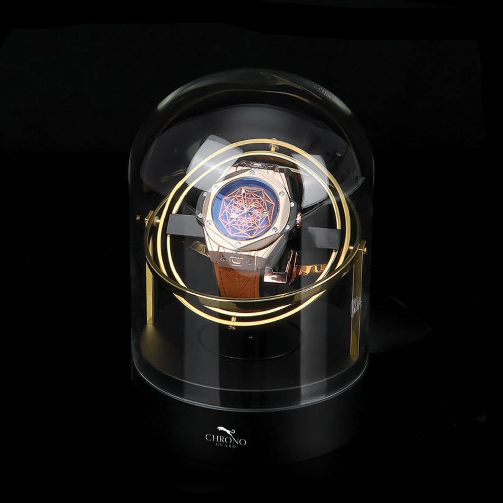 CHRONOGUARD Uhrenbeweger Astro Gyroscope silber für 1 Automatikuhr