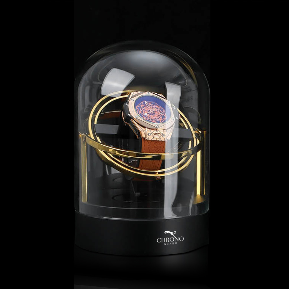 CHRONOGUARD Uhrenbeweger Astro Gyroscope silber für 1 Automatikuhr