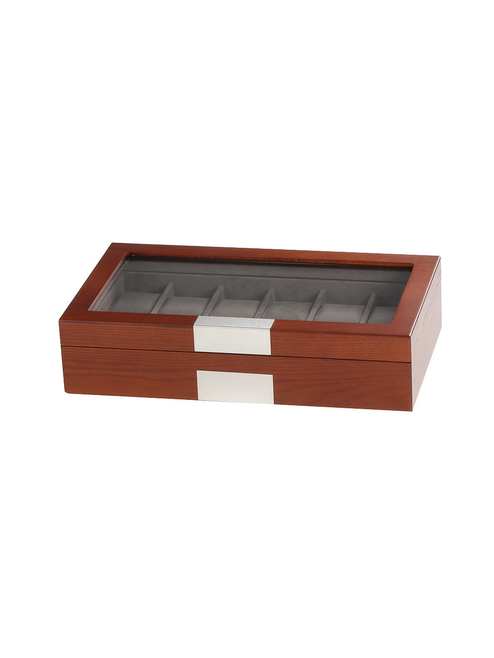 LuxTech Uhrenbox LT-2350-12MA für 12 Uhren braun