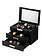 LuxTech Uhrenbox LT-2350-30BL für 30 Uhren black