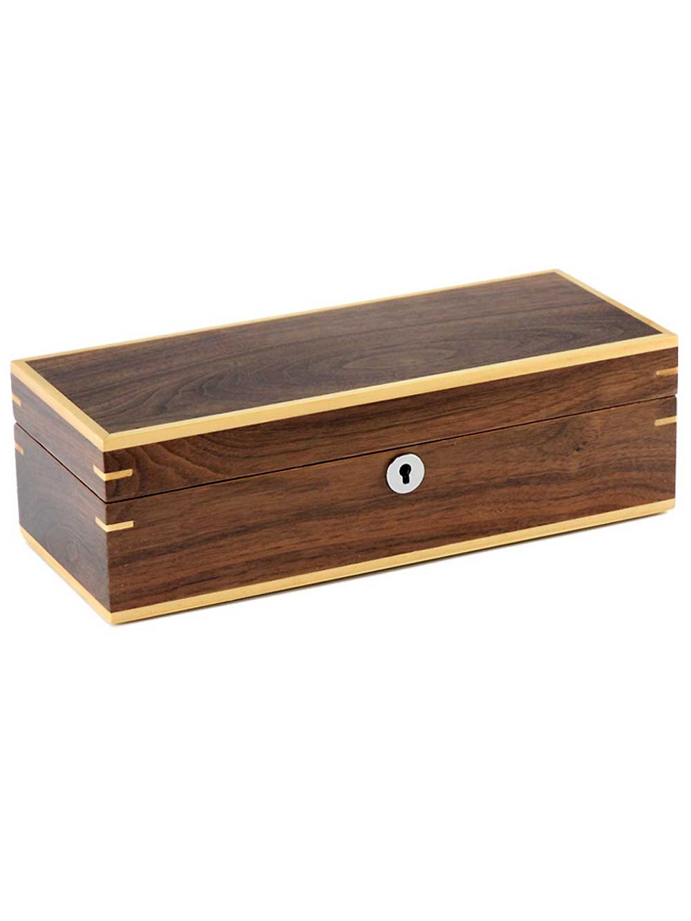 LuxTech Uhrenbox Walnuss LT-2320-5W für 5 Uhren