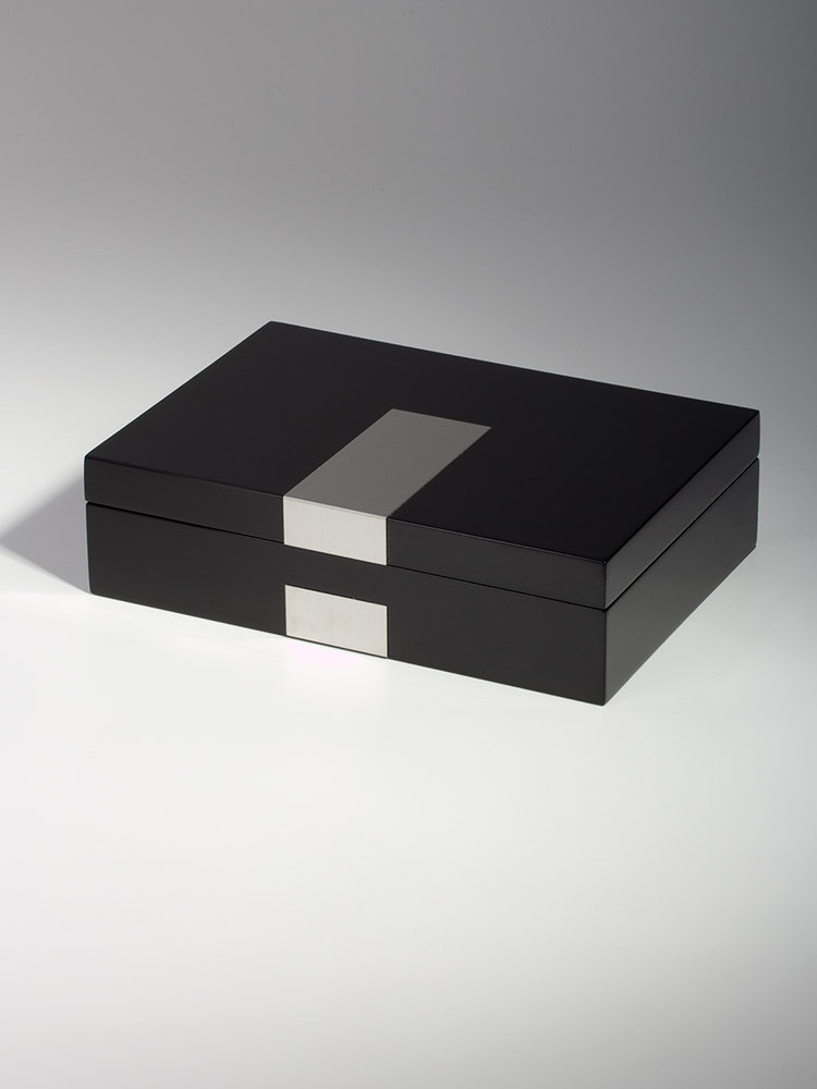 LuxTech Uhrenbox LT-2022-8BL für 8 Uhren black