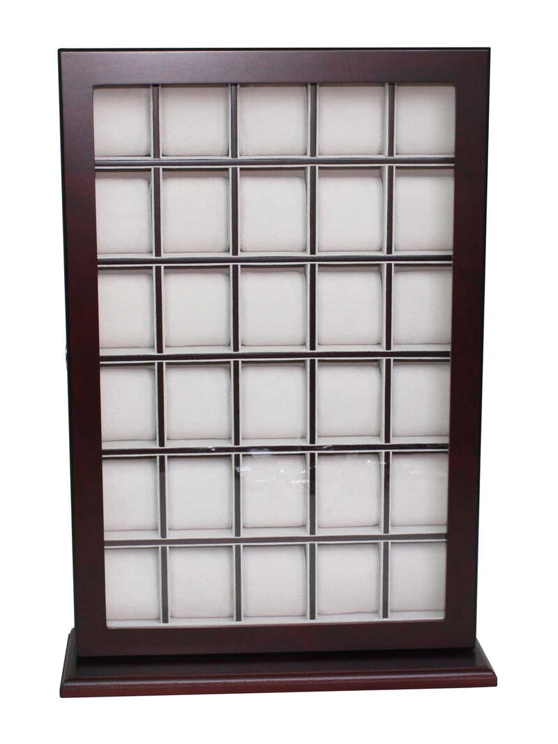 LuxTech Uhrenvitrine LT-1135-30BU für 30 Uhren bubinga