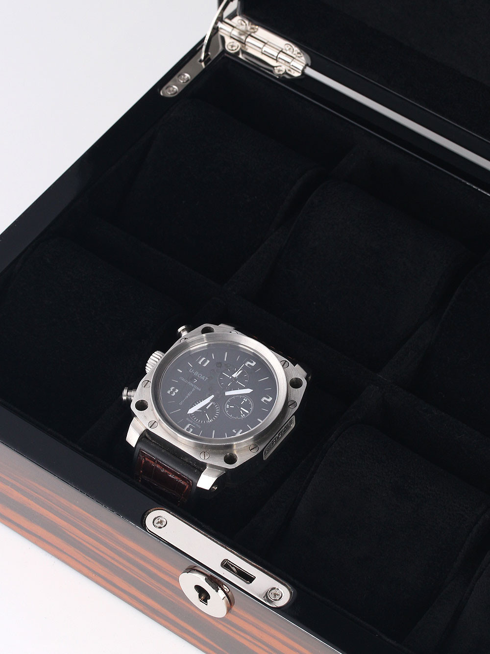 LuxTech  Uhrebox LT-2264-8-E für 8 Uhren ebony