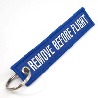 Remove Before Flight Tag Blauw