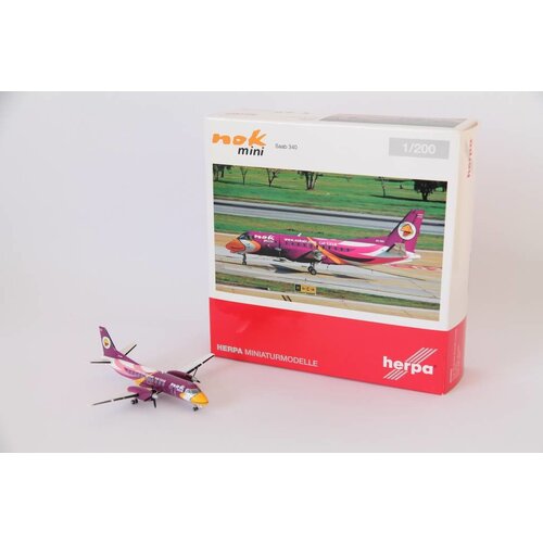 Herpa 1:200 NOK air "Purple" Saab 340