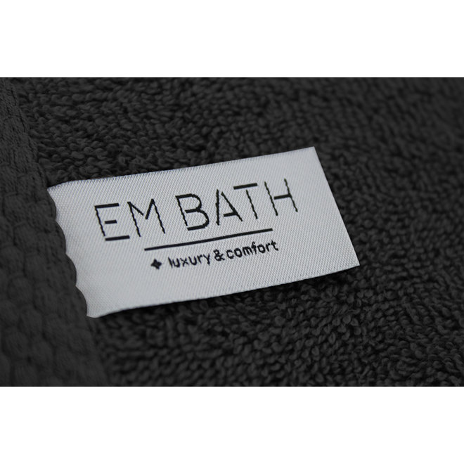 EM Bath Premium Badlaken Zwart 70 x 140 cm - 1 stuk