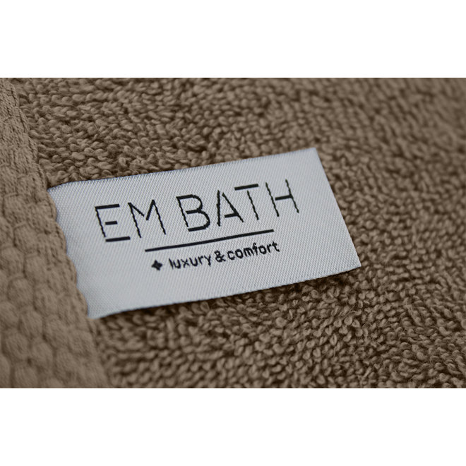 EM Bath Premium Badlaken Taupe 70 x 140 cm - Set van 10