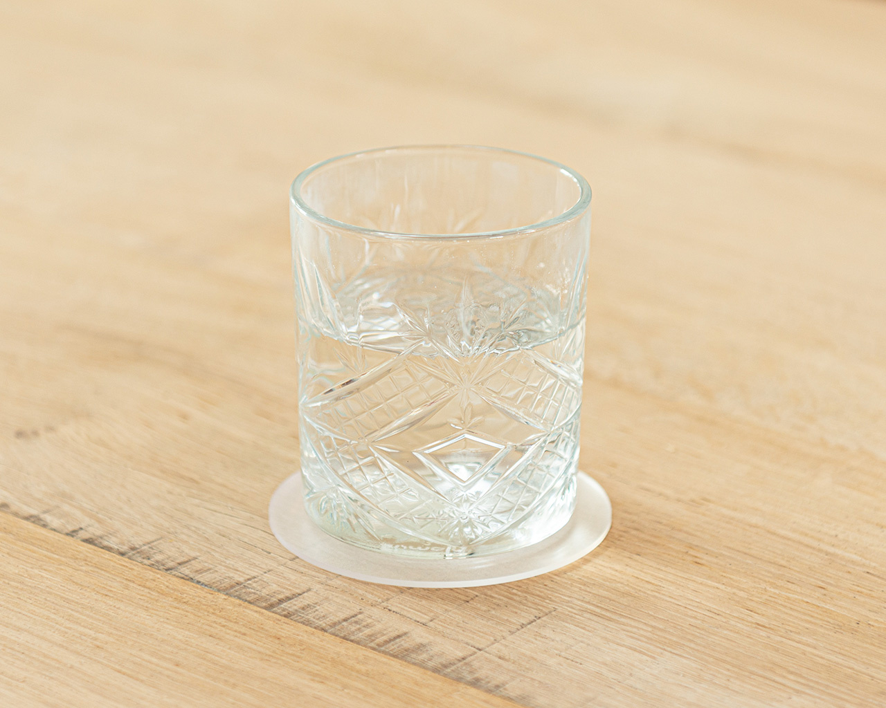 Clear coasters - set of 8 pcs