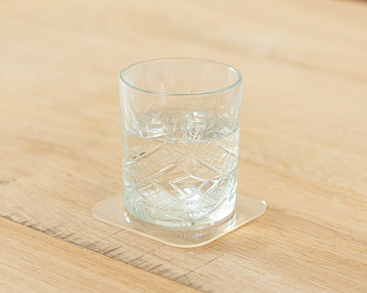 Clear coasters - set of 8 pcs