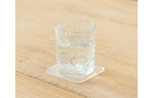 Clear coasters - set of 8 pcs