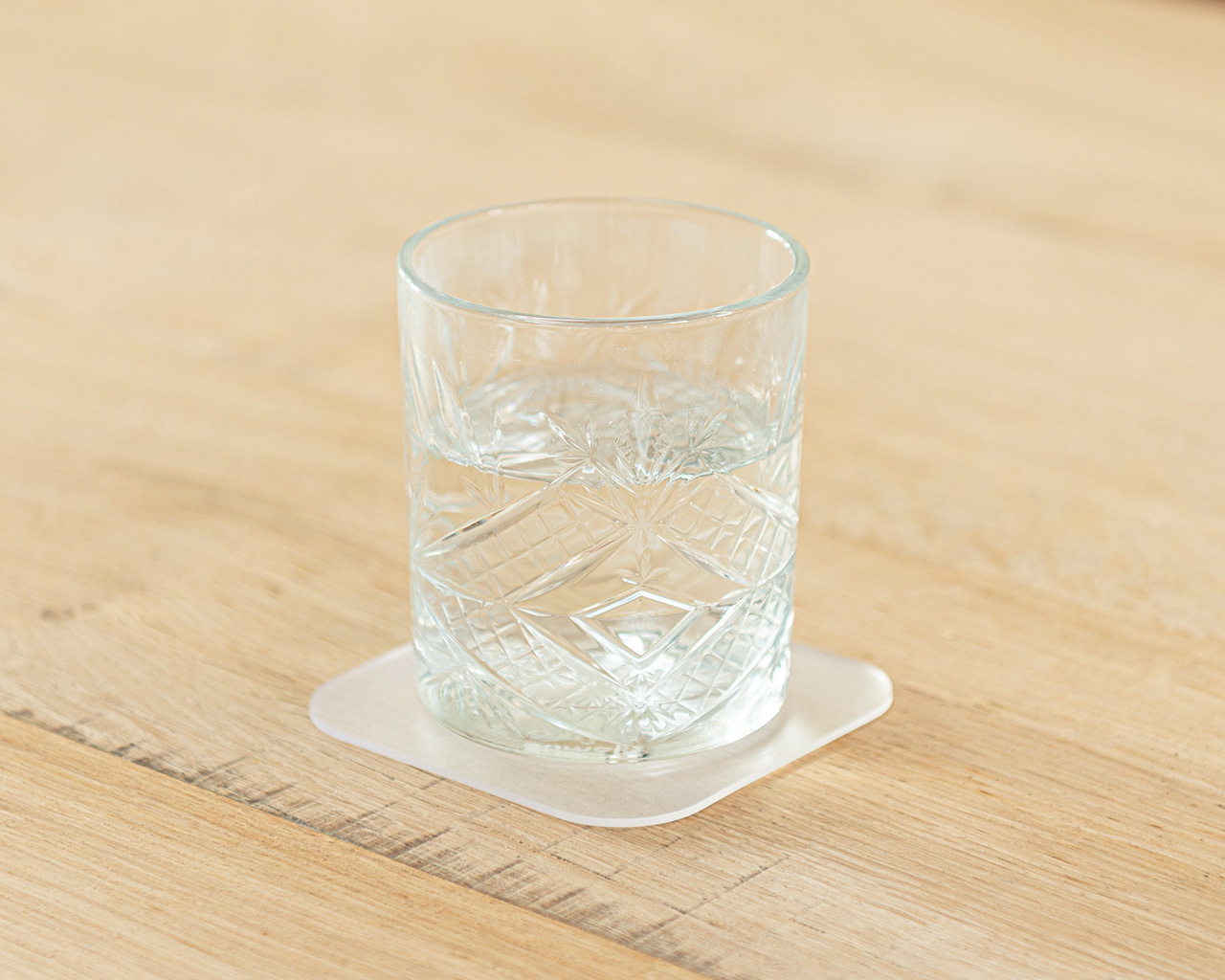 Clear coasters - set of 8 pcs