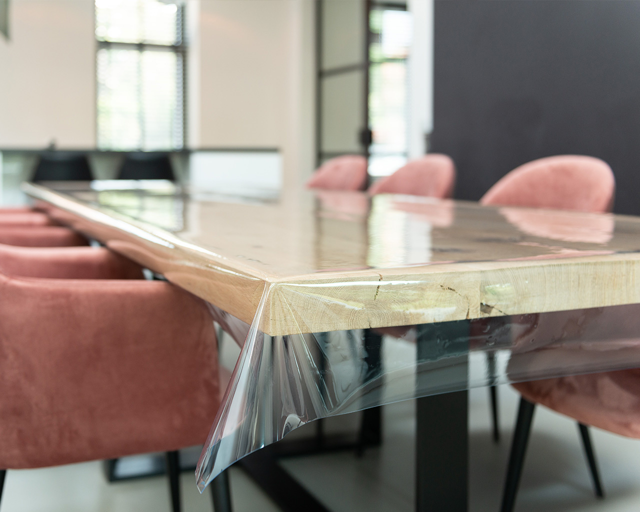 Clear table cloth to protect your table well