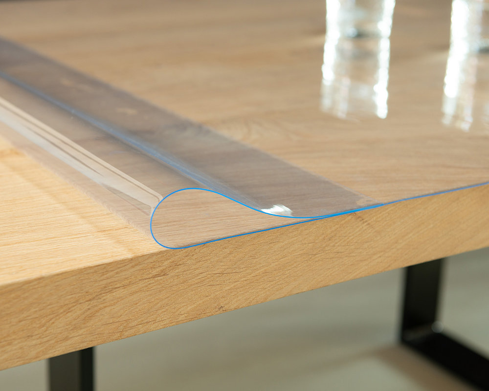 Wantrouwen werkzaamheid aan de andere kant, Doorzichtig tafelzeil van 1mm dik - Protecttable.com