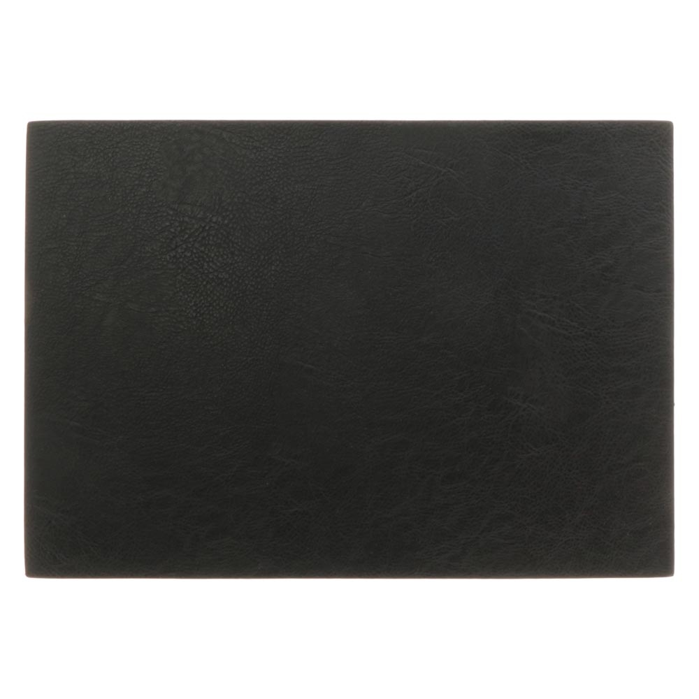 Placemat Ava 30x43cm Zwart - PU leer - Rechthoekig