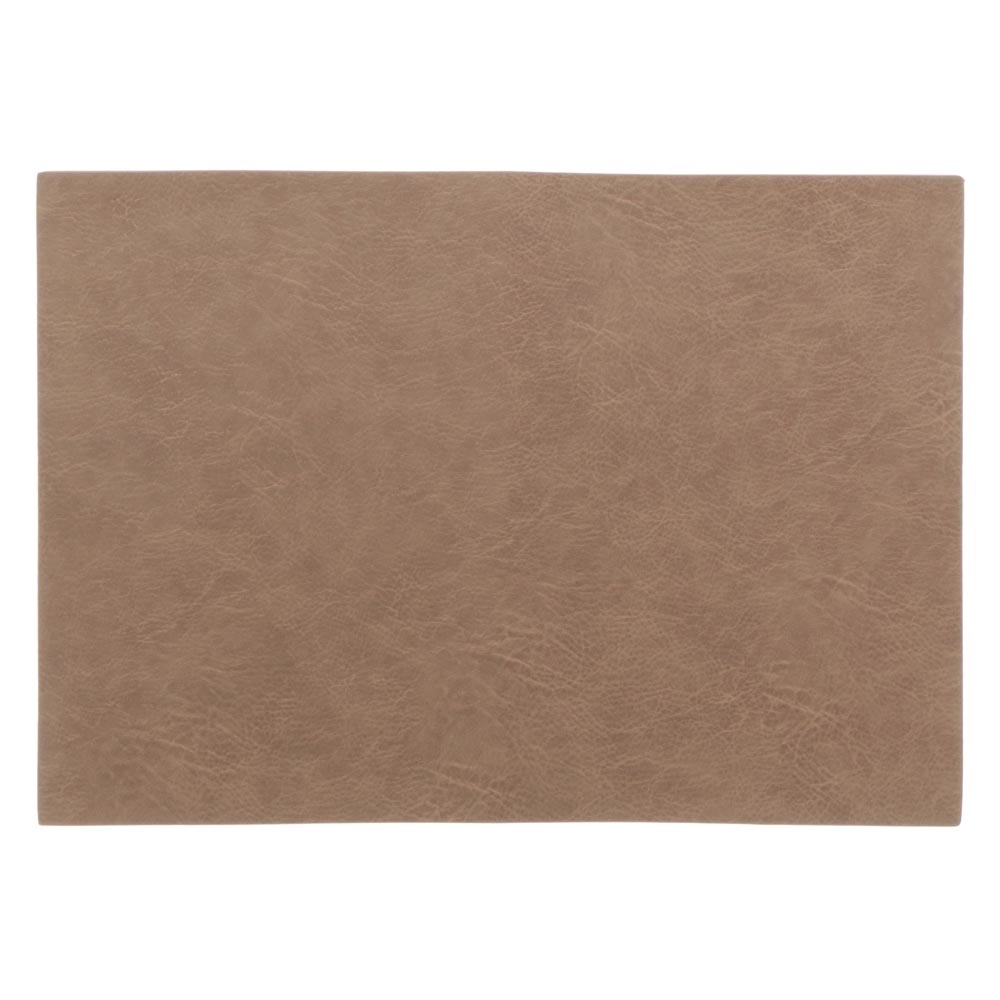 Placemat Ava 30x43cm Taupe - PU leather - rectangular