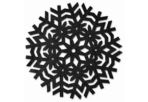 Placemat Ice 38cm Ø Zwart