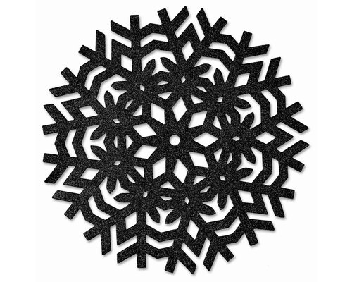 Placemat Ice 38cm Ø Black