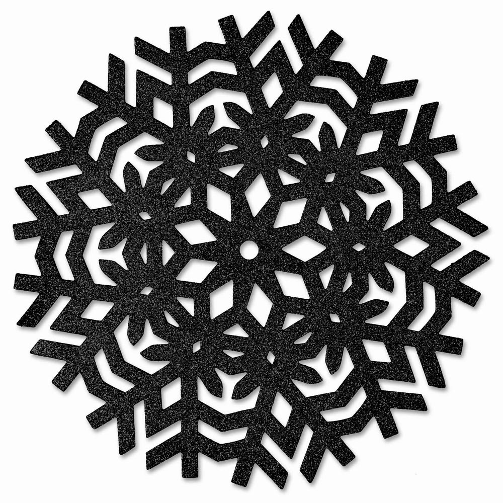 Placemat Eis 38cm Ø schwarz - Kunststoff - rund