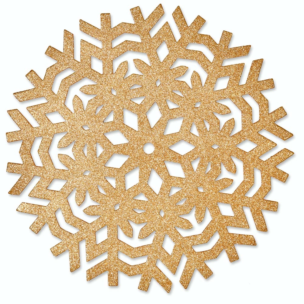 Placemat Ice 38cm Ø Goud - Kunststof - Rond