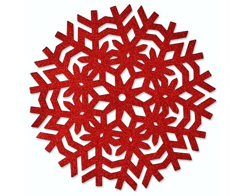 Placemat Ice 38cm Ø red